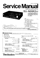 Technics - SUA-6-Mk2 - Service manual 